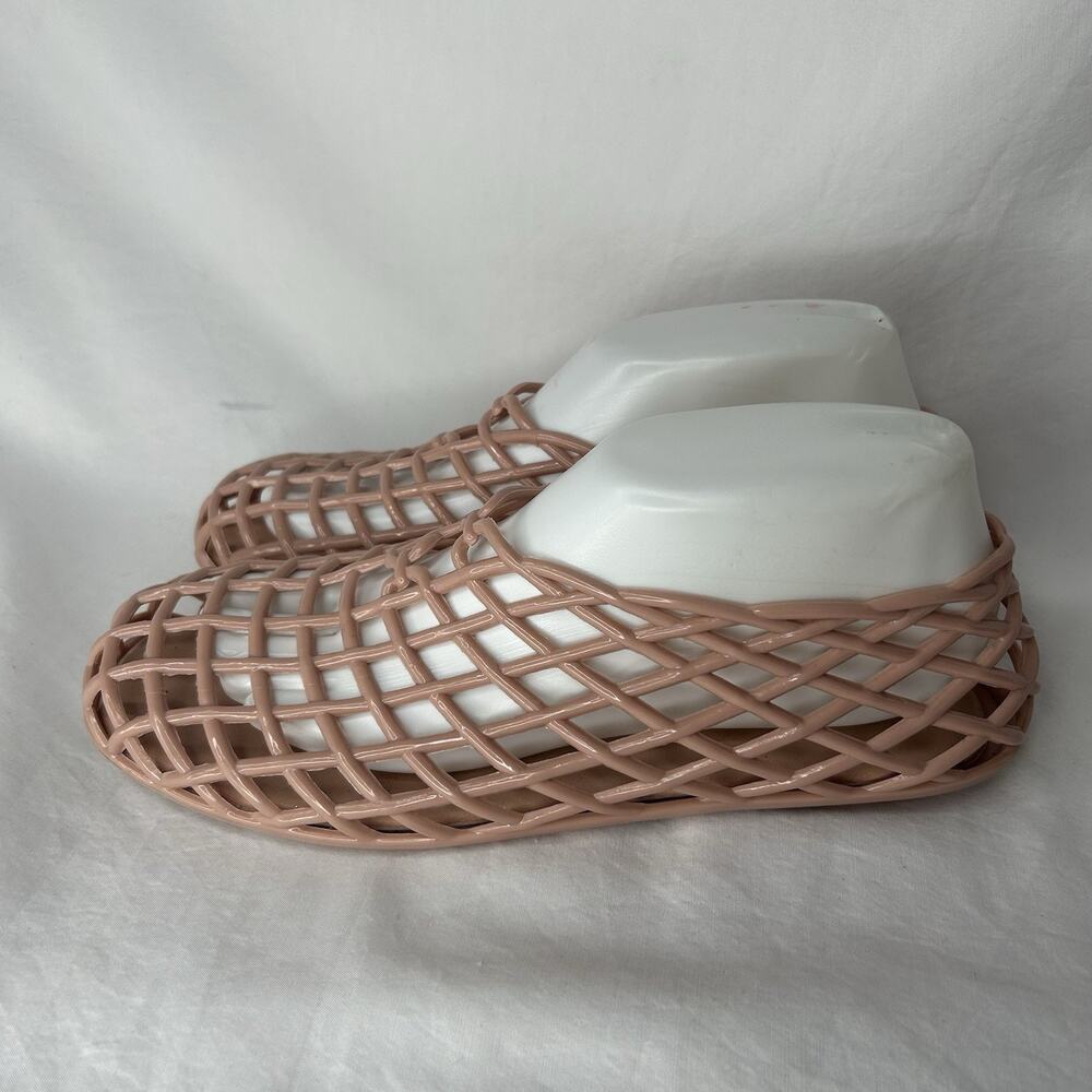 Jeffrey Campbell Jelly Flats Size 39 US 9 Blush Pink Perforated